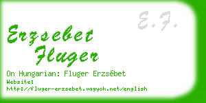 erzsebet fluger business card