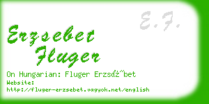 erzsebet fluger business card